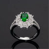 Green Zircon Halo Ring 1