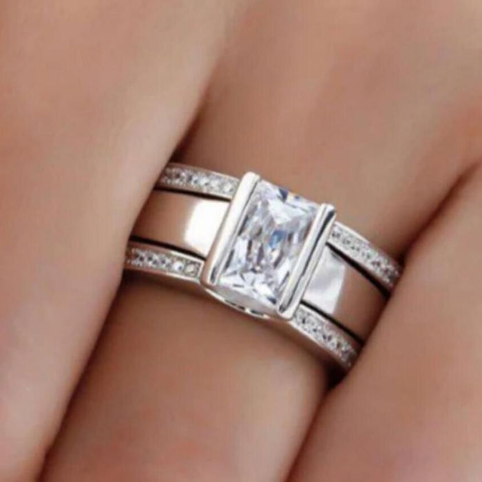 Three-Piece Crystal Ring Set