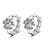 Crystal Paw Hoop Earrings 1