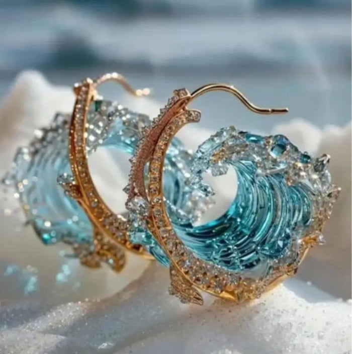 Sky Blue Resin Earrings