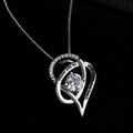 Twisted Heart Crystal Necklace