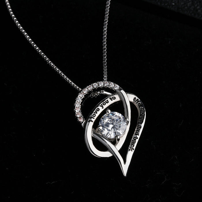 Twisted Heart Crystal Necklace