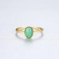 Green Zircon Solitaire Ring