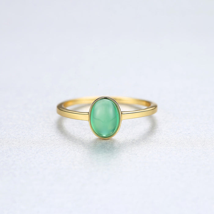 Green Zircon Solitaire Ring