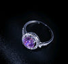 Purple Zircon Halo Ring 1