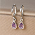 Geometric Zircon Drop Earrings