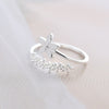 White Flower Adjustable Ring 1