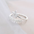 White Flower Adjustable Ring