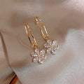 Zircon Star Drop Earrings
