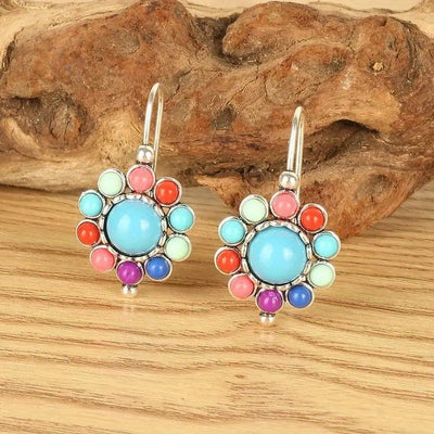 Bohemian Gemstone Drop Earrings