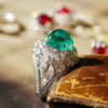 Green Zircon Cluster Ring 2