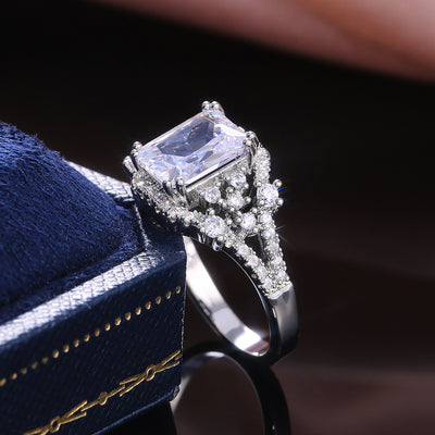Princess Cut Zircon Ring