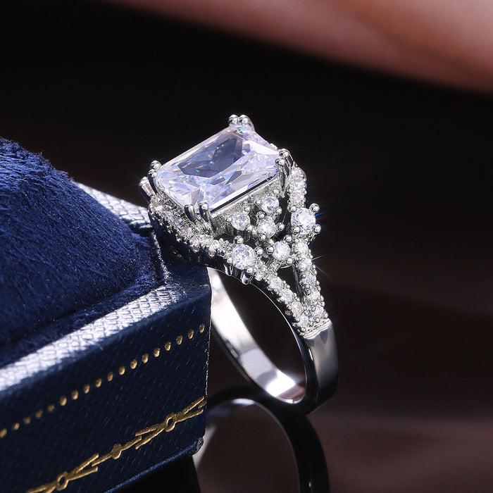 Princess Cut Zircon Ring