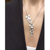 Silver Petal Necklace Set 2