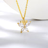 Butterfly Zircon Pendant Necklace 1