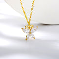 Butterfly Zircon Pendant Necklace