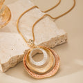 Geometric Enamel Ring Necklace