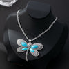 Turquoise Dragonfly Pendant Necklace 2