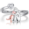 Girl and Dog Heart Ring 2