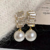 Zircon Pearl Drop Earrings 1