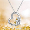 Girl and Dog Heart Necklace 2