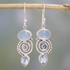 Sea Blue Topaz Earrings 1