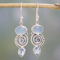Sea Blue Topaz Earrings