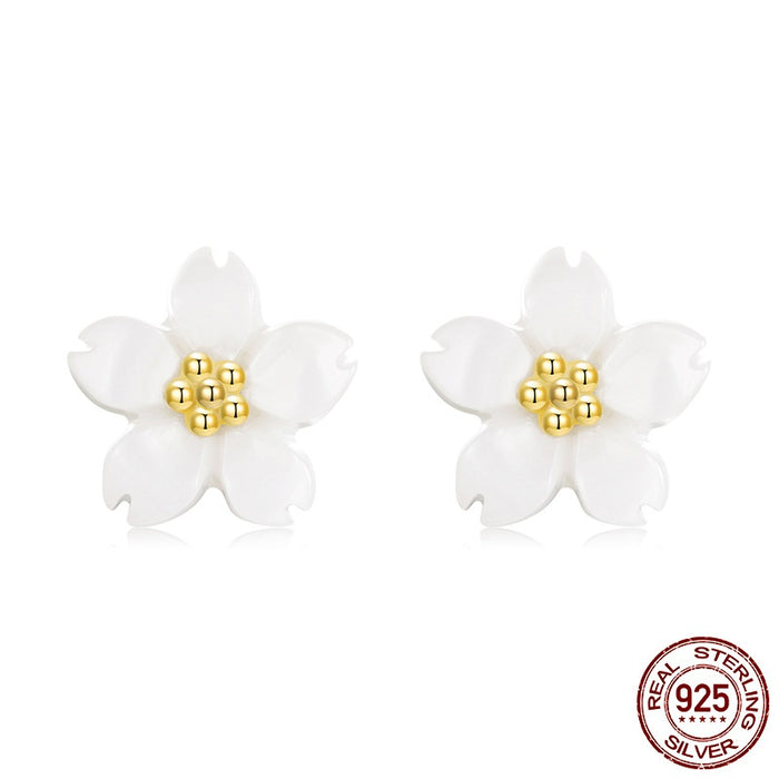 Sterling Silver Cherry Stud Earrings
