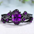 Black Rose Amethyst Ring