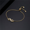 Zircon Heart Infinity Bracelet