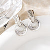 Zircon Moon Circle Earrings 2