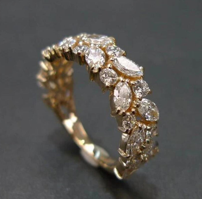 Gold Wave Statement Ring