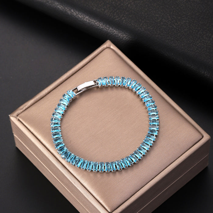 Colored Zircon Tennis Bracelet