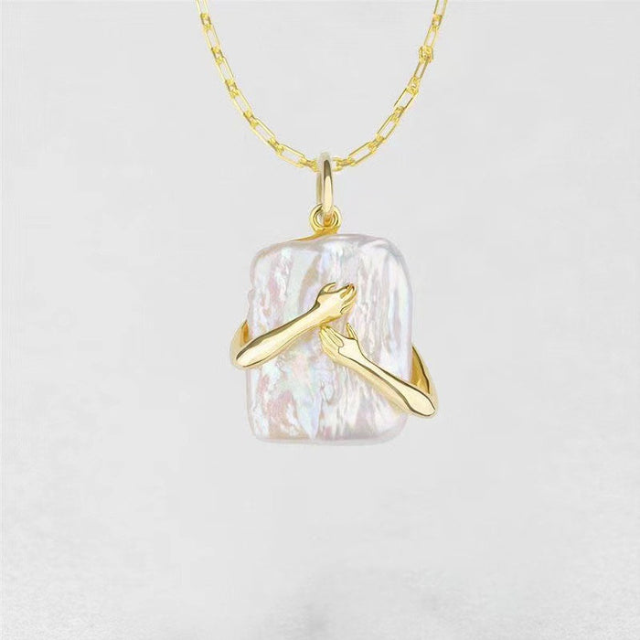 Square Baroque Pearl Necklace