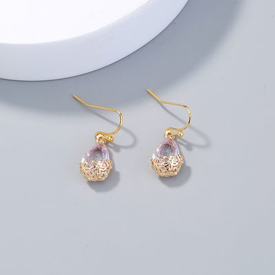 Zircon Plum Blossom Earrings