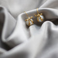 Pearl Bow Earrings