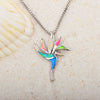 Opal Flower Pendant Necklace 1