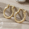 Engraved Gold Hoop Earrings 2