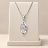 Twisted Zirconia Pendant Necklace 1