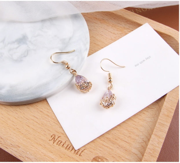 Zircon Teardrop Earrings