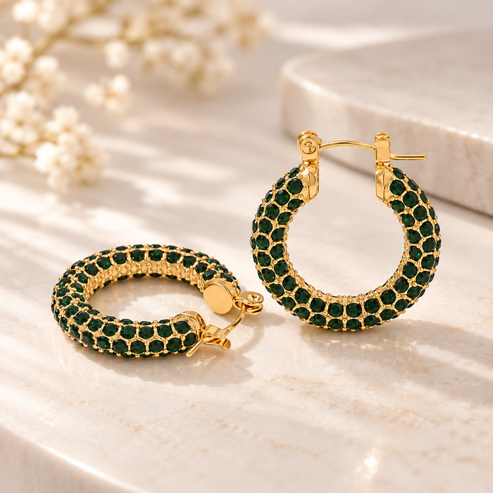 Crystal Hoop Earrings
