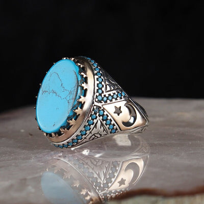 Vintage Turquoise Blue Ring