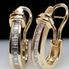 Crystal Baguette Hoop Earrings 1