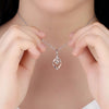 Twisted Zirconia Pendant Necklace 2