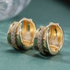Crystal Wave Hoop Earrings 2