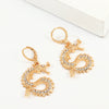 Gold Dragon Drop Earrings 2