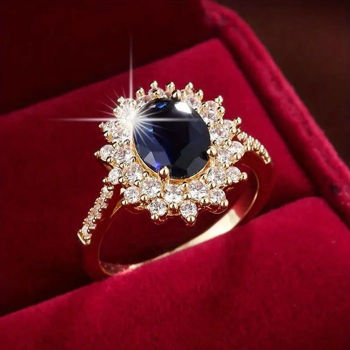 Blue Crystal Ring