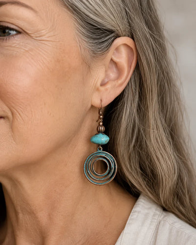 Vintage Bohemian Turquoise Earrings
