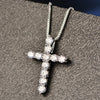 Silver Zircon Cross Necklace 1