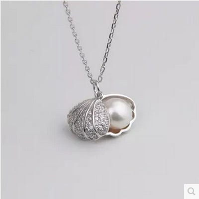 Pearl and Crystal Locket Necklace